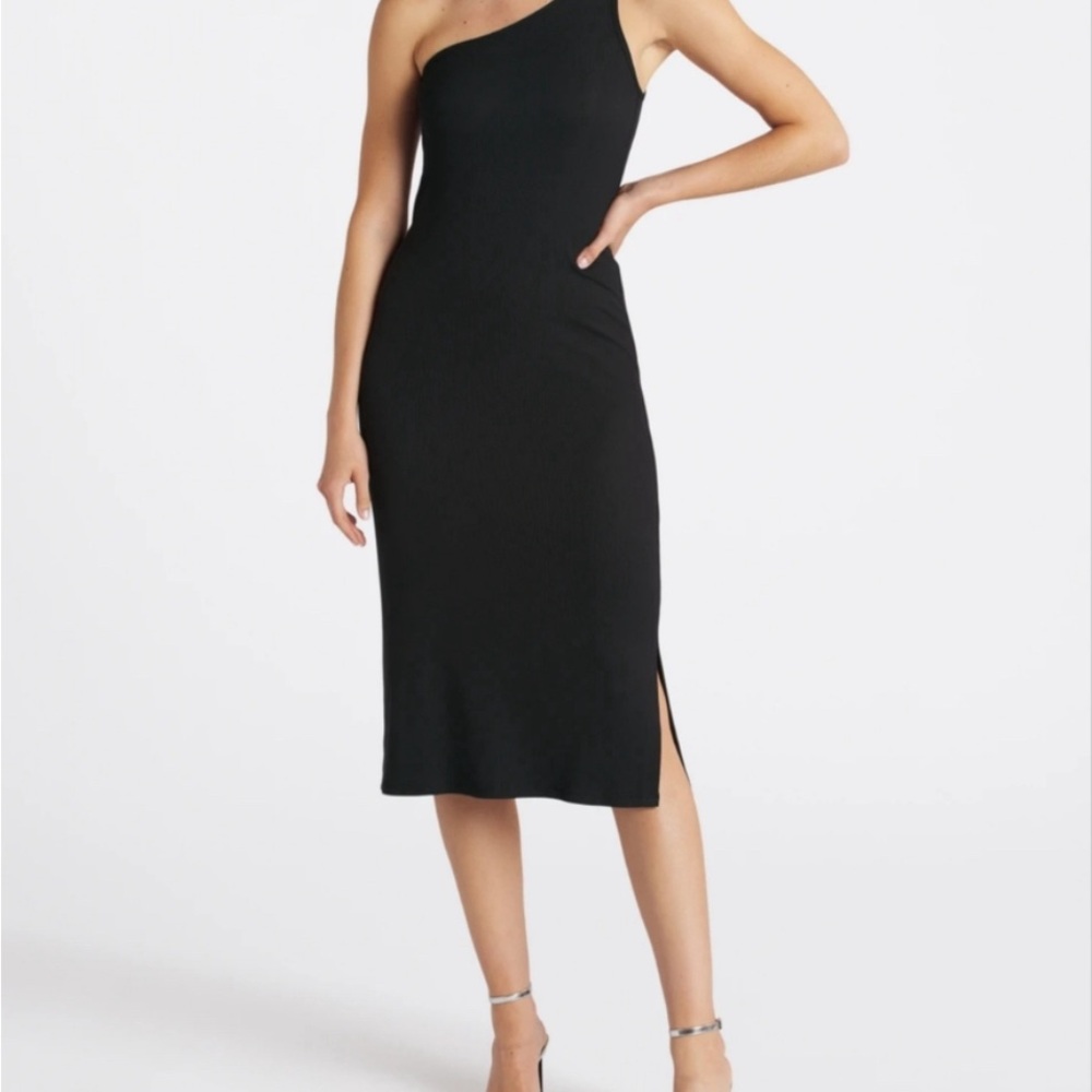 NWT One Shoulder Black Dress